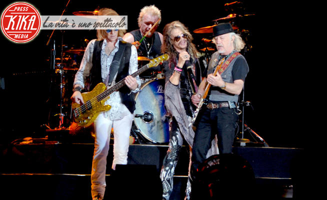 Steven Tyler, Joe Perry, Aerosmith - Milano - 25-06-2014 - Gli Aerosmith annunciano l'ultimo tour della carriera