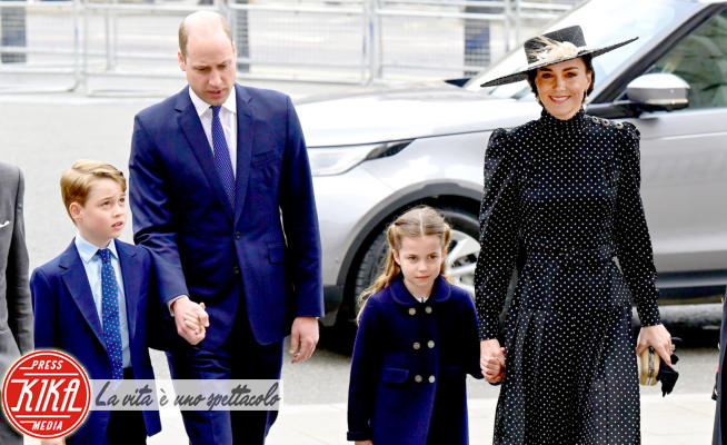 Prince William, Princess Charlotte, Prince George, Catherine, Principe William, Kate Middleton - Londra - 29-03-2022 - Kate Middleton bellissima al memorial per il principe Filippo