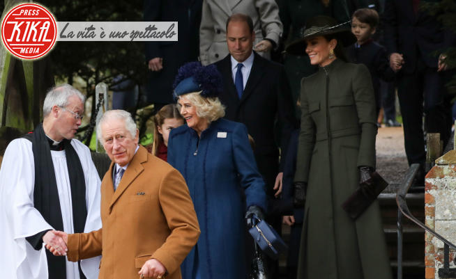Re Carlo III, Principe William, Kate Middleton, Regina consorte Camilla - 25-12-2022 - Il primo Natale a Sandringham senza la regina Elisabetta