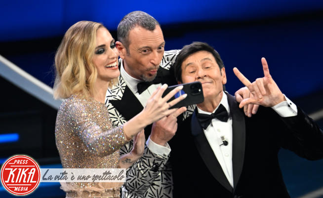 Amadeus, Chiara Ferragni, Gianni Morandi - Sanremo - 08-02-2023 - Sanremo 2023, le foto più belle della prima serata